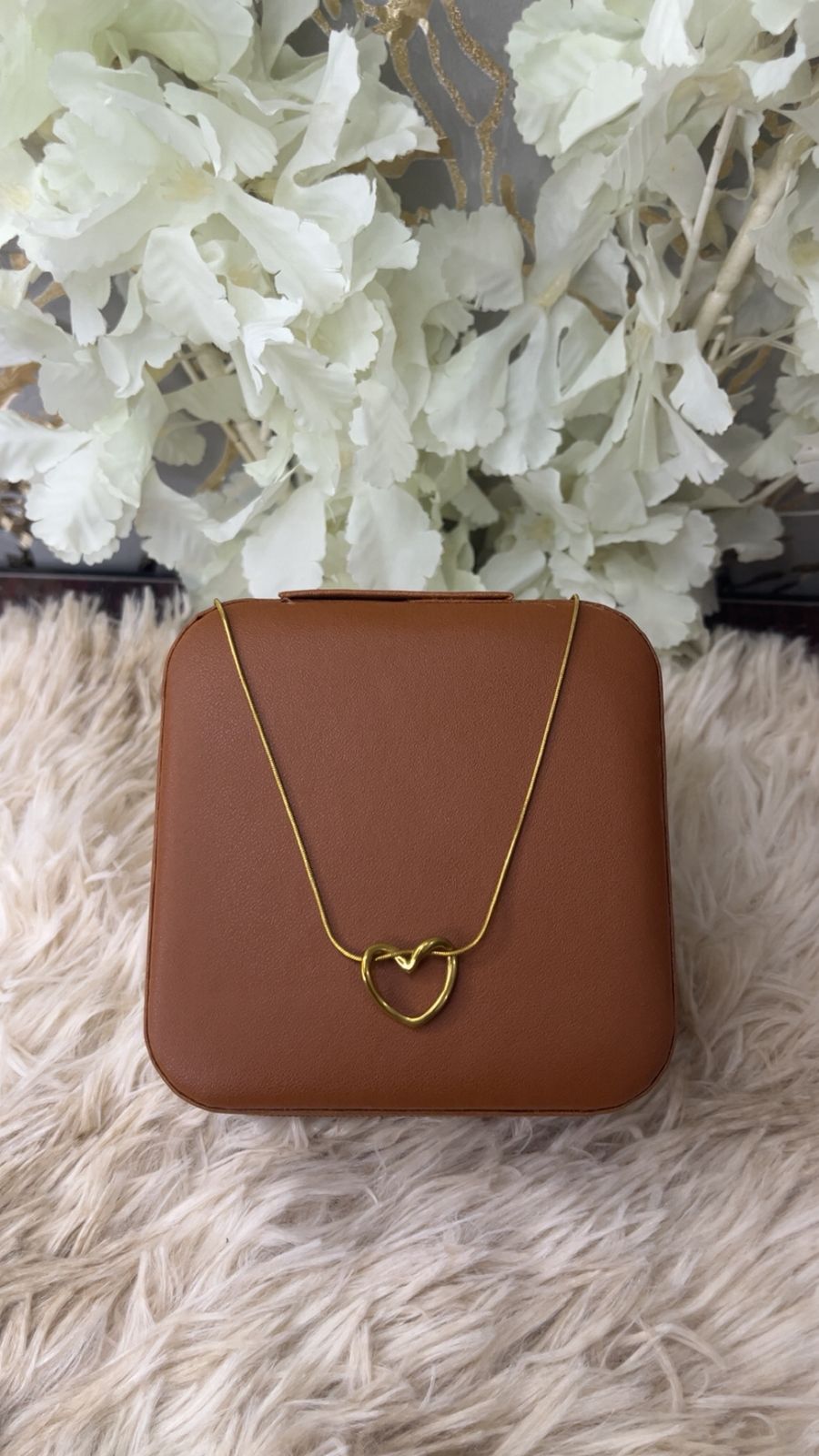 Premium Quality Stainless Steel 18k Golden Heart Necklace
