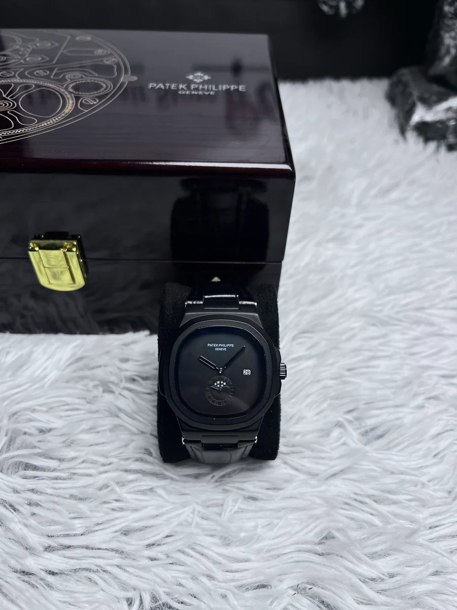 Patek Philippe Leather Strap Black