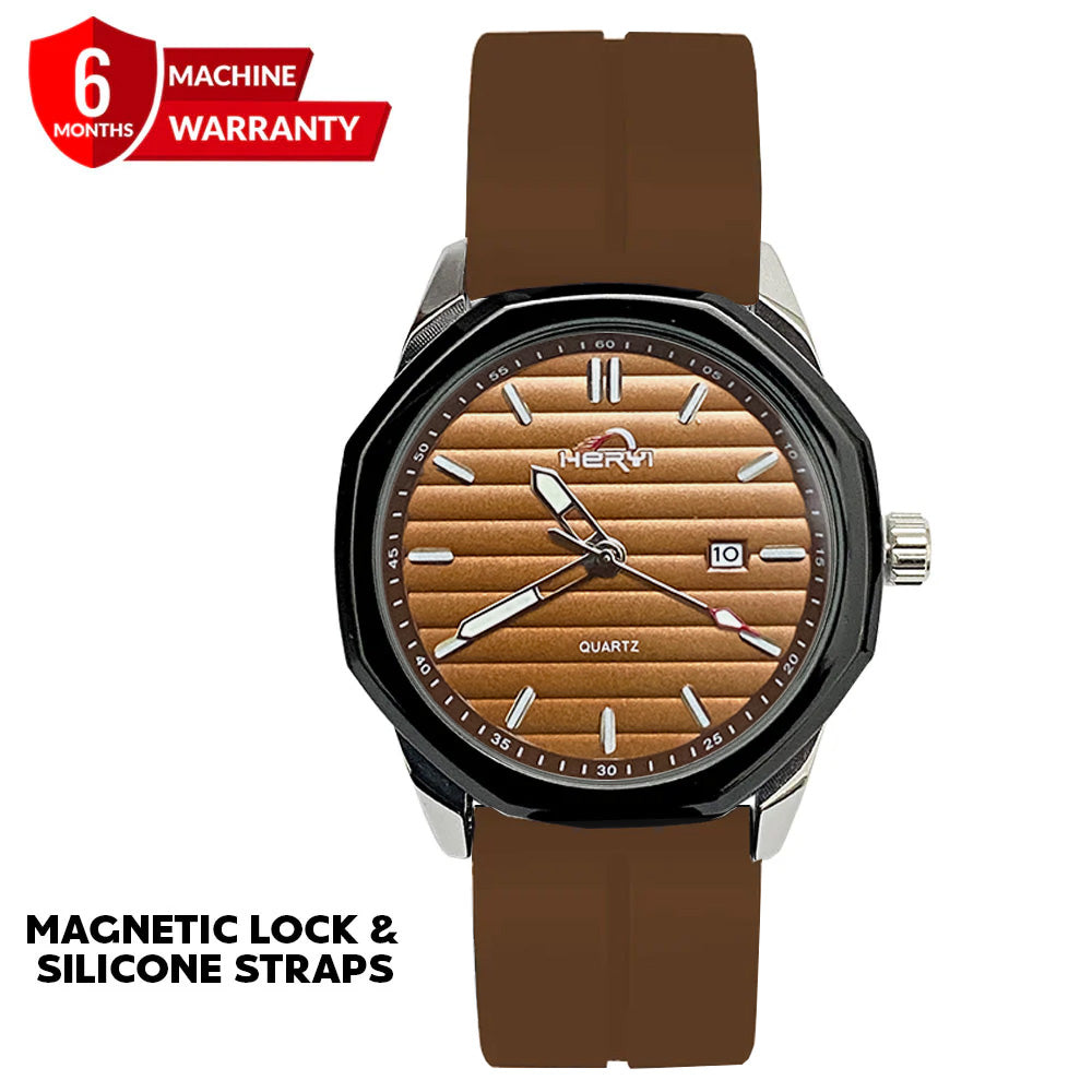 Heryi Magnetic Lock & Silicone Straps Watch