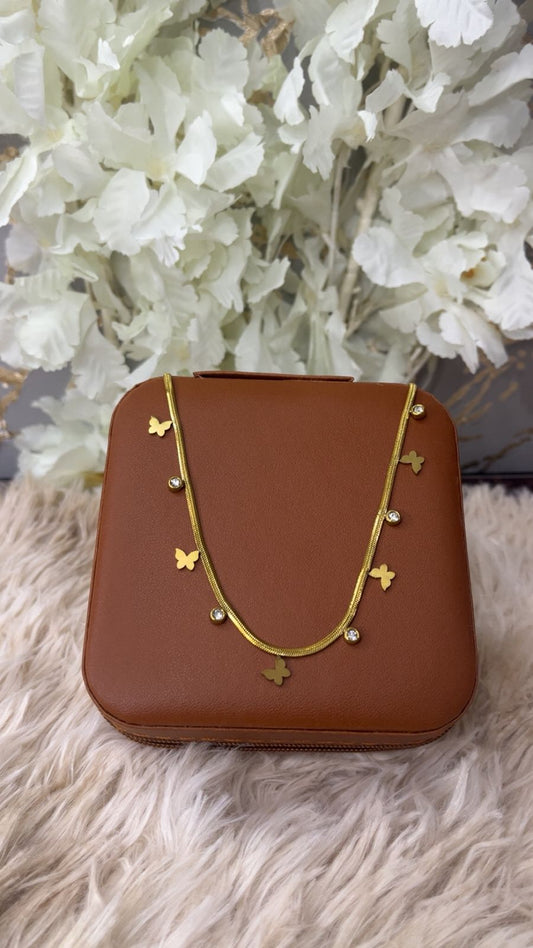 Premium Quality Stainless Steel 18k Butterfly Bliss Chain