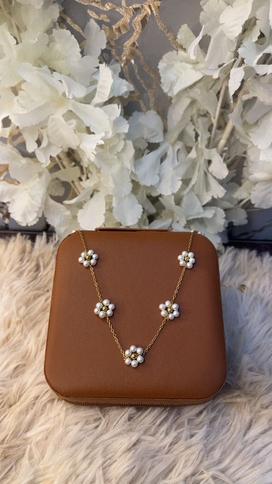 Premium Quality Stainless Steel 18k Radiant Clover Necklace